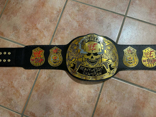 JNJ Collectibles WWF Smoking Skull Championship Replica Belt